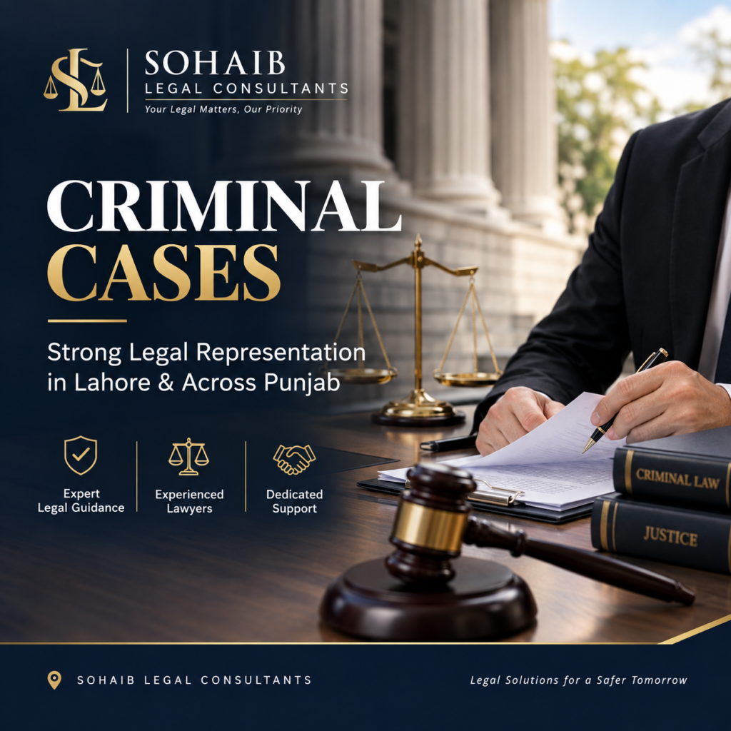 Criminal Case Legal Services in Lahore & Across Punjab